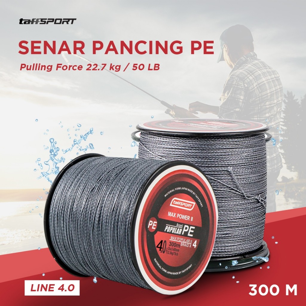SENAR PE PANCING 100-300M TERMURAH Kuat Senar Pancing Anti Kriting Senar Kecil Drag 50 Kg