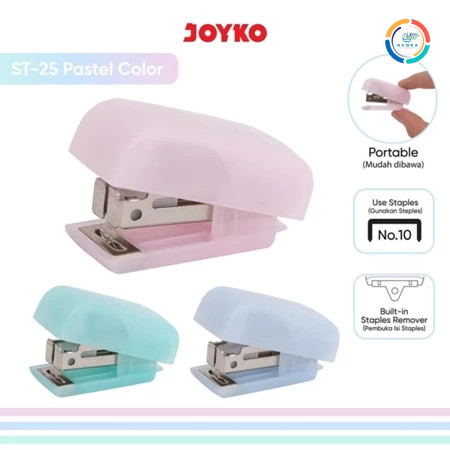 

JOYKO STAPLER JEPRETAN STAPLES PASTEL ST-25 Warna Pastel @ 1 Pc