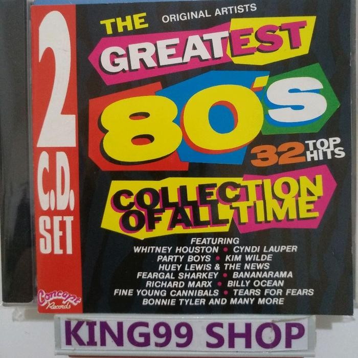 CD THE GREATEST 80's COLLECTION OF ALL TIME (2cd set). whitney houston cyndi lauper richard marx kim
