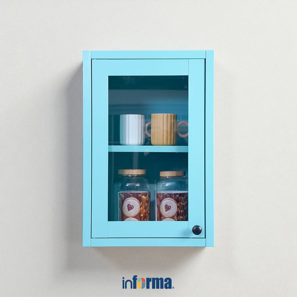 Informa Scott Kabinet Dinding Metal 1 Pintu - Mint Wall Cabinet Lemari Penyimpanan Tembok Serbaguna 