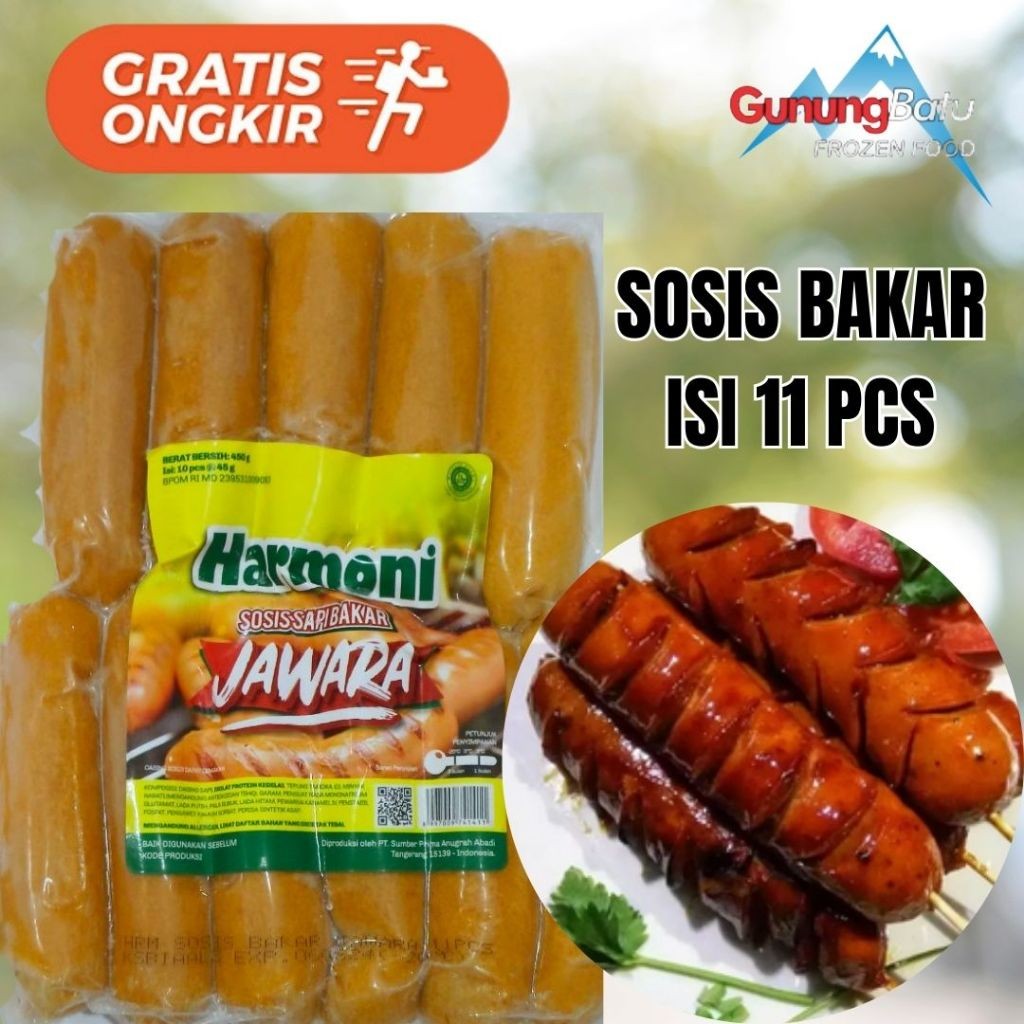 

HARMONI SOSIS SAPI BAKAR JAWARA 500GR ISI 11PCS