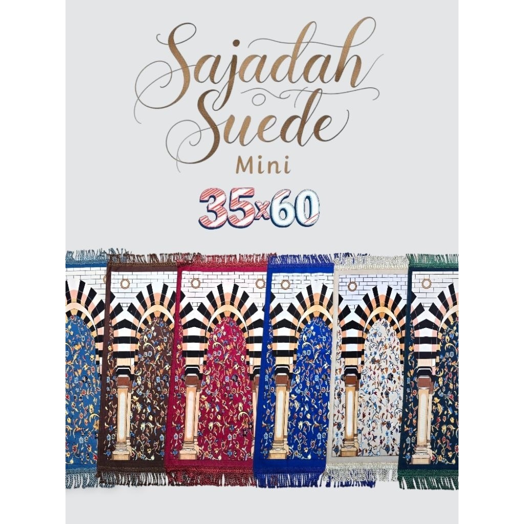 Sajadah Suede Mini 35×60 Motif Rawdah