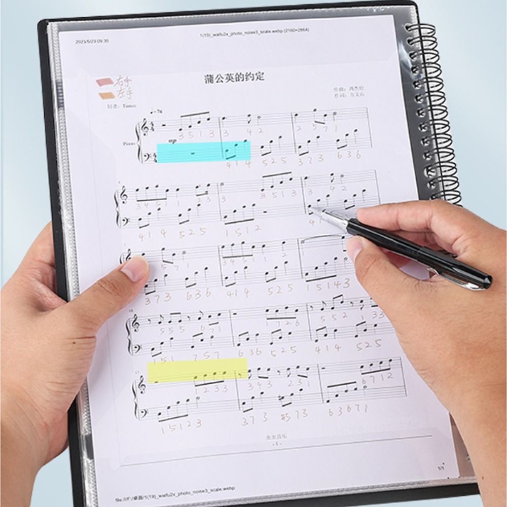 

Cover Folder A4 Sheet Music Folder Fashionable Durable Loose Leaf Notebook Creative Waterproof Budget Binder Teacher