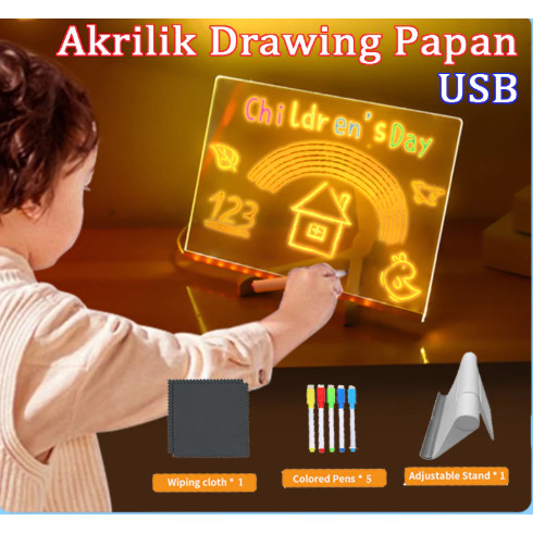

COD Papan LED Acrylic/Akrilik Planner List Board DIY Drawing Board Lukisan Ajaib untuk Mainan Edukasi Anak