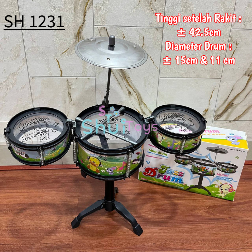 Mainan Drum Edukasi Anak / Mainan Drum Jazz Anak / Drum Mainan / Drum Set Anak