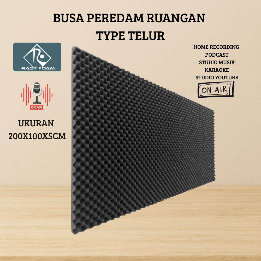TERASHOP Busa Peredam suara Ruangan Dinding Kamar Kedap Lembaran 200x100x5