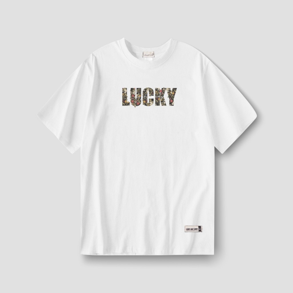 (COD) Lucky Light Candy - Lucky Flower ( White / T-Shirt )