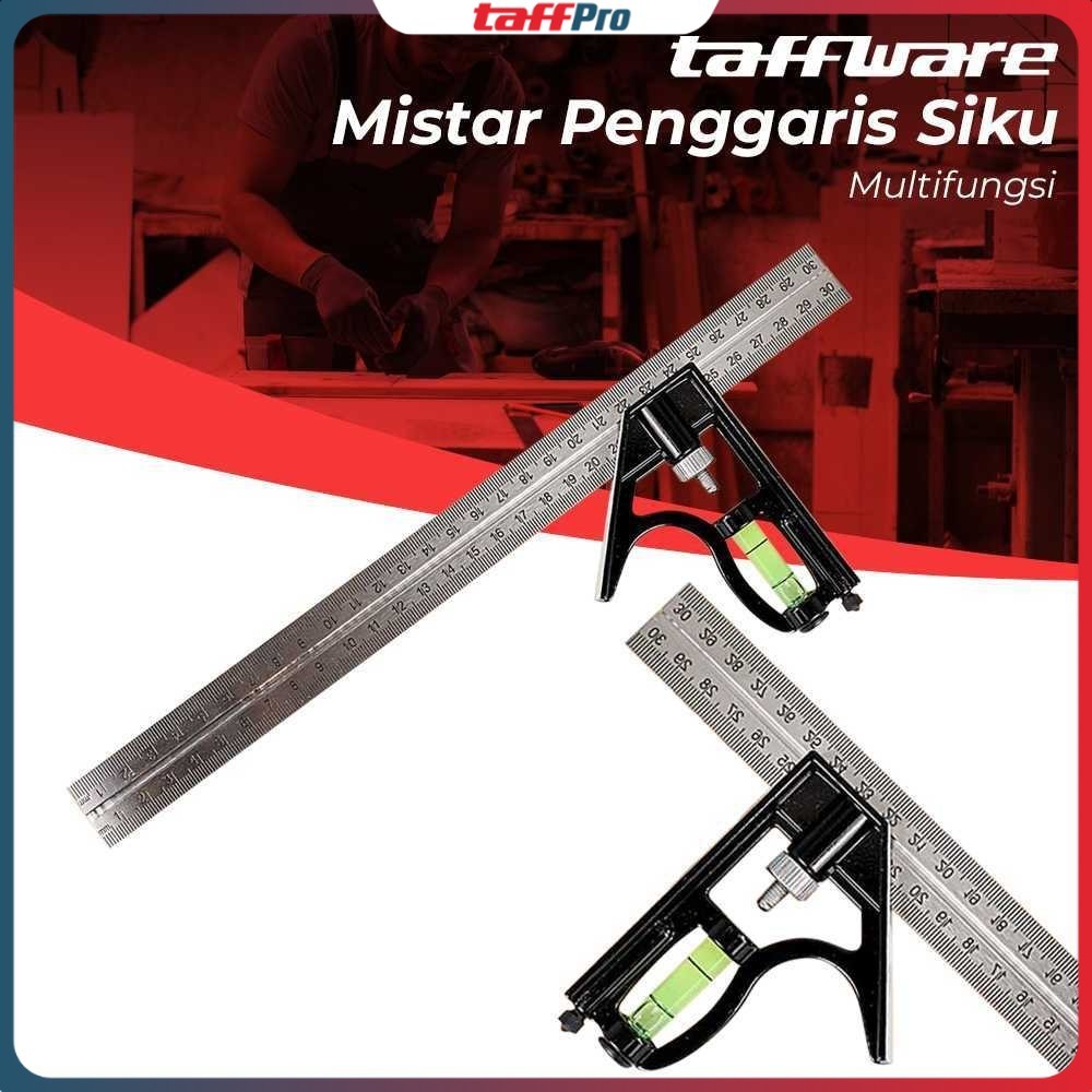 

Taffware Mistar Penggaris Siku Adjustable Angle Ruler Waterpass 305mm - ZEAST