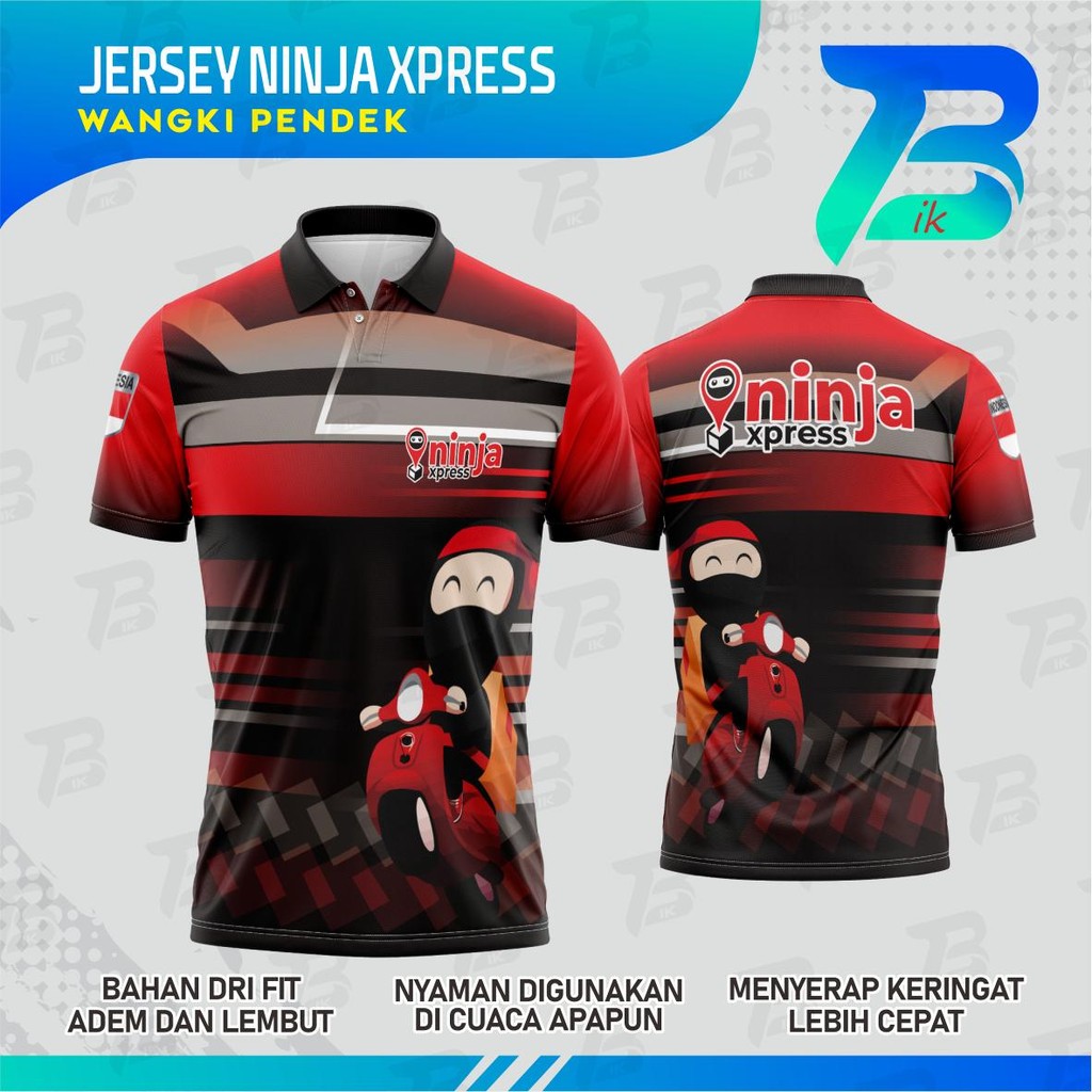JERSEY WANGKI NINJA EXPRESS LENGAN PENDEK/KAOS KERAH NINJA EXPRESS FULLPRINT/WANGKI NINJA EXPRESS DR