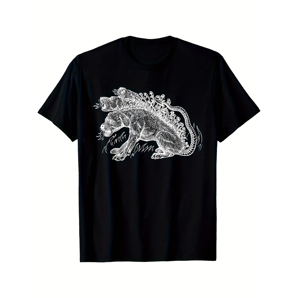 Kaos Pria Mitologi Yunani Kuno Cerberus - Baju T-Shirt Pria Keren