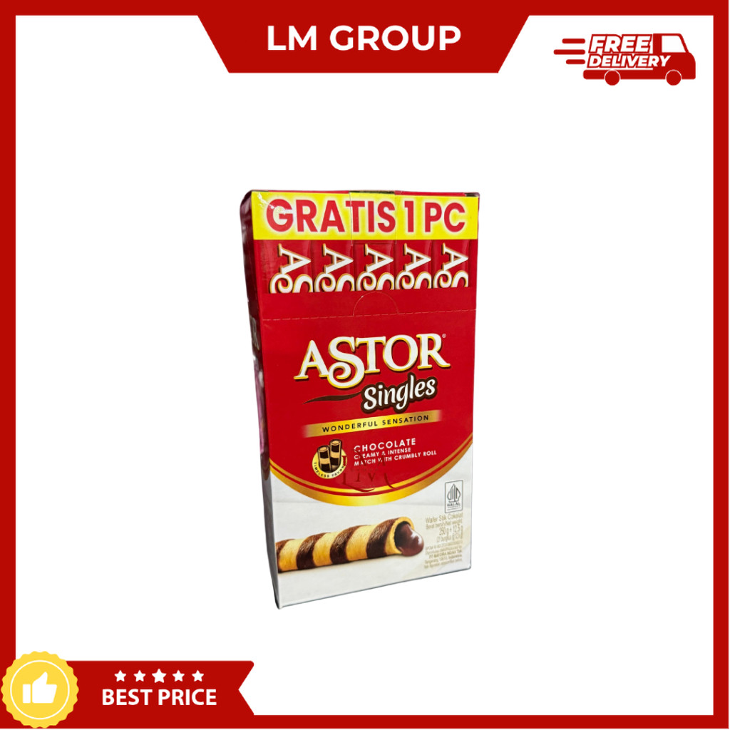 

Astor Singles Mayora 1 Pack Isi 20 pcs @15.5 g LM Snack Grosir