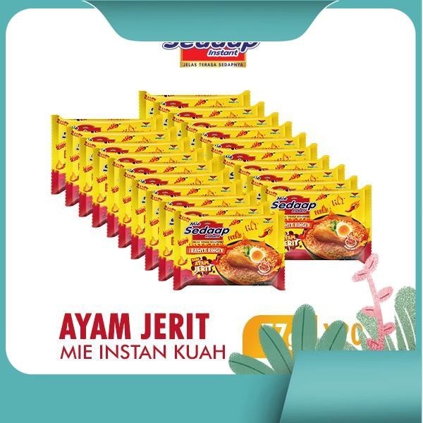 

Sedaap Mie Instan Ayam Jerit 77 gr x 20 Pcs