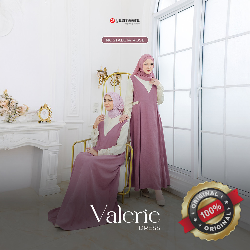 YASMEERA Gamis Valerie Dress Casual Modern Kondangan  Remaja Dewasa Kekinian Model Terbaru 2025 Prem
