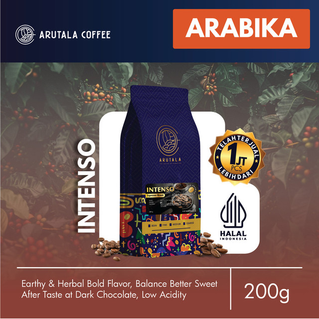 Arutala - ARUTALA Kopi Intenso Espresso Roast 200 gram