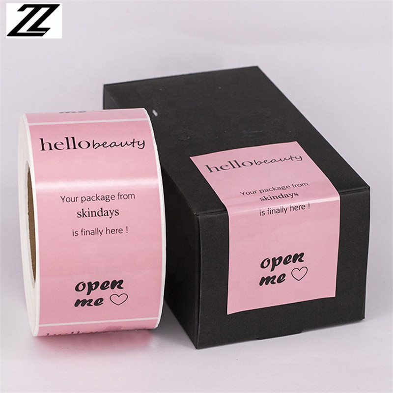 Custom Logo Sticker, Custom Printed Roll Plastic Waterproof Synthetic Paper Adhesive Vinyl PVC Round