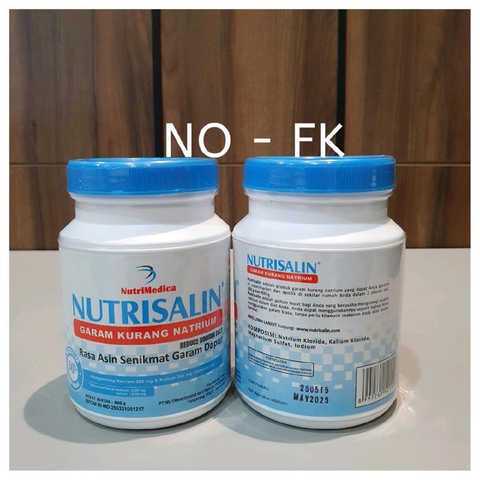 

Nutrisalin garam sehat 200gr 400gr garam rendah natrium 200 gr 400 gr garam dapur - 400 gr