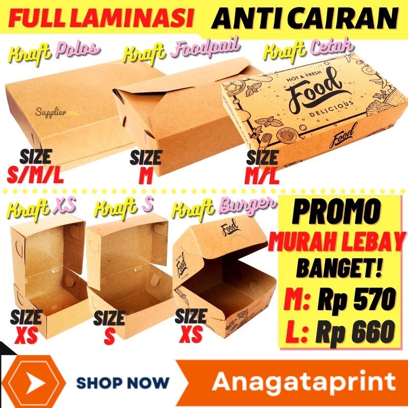 

Lunch Box Paper, Lunch Box, Paper Lunch Box SML, Kemasan Dus Box Ayam Geprek, Lunch Box Kertas Nasi, Box Nasi , Kemasan Makanan