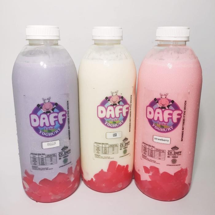 

YOGHURT ISI NATA DE COCO 1 LITER BOTOL DAFF YOGHURT - Leci