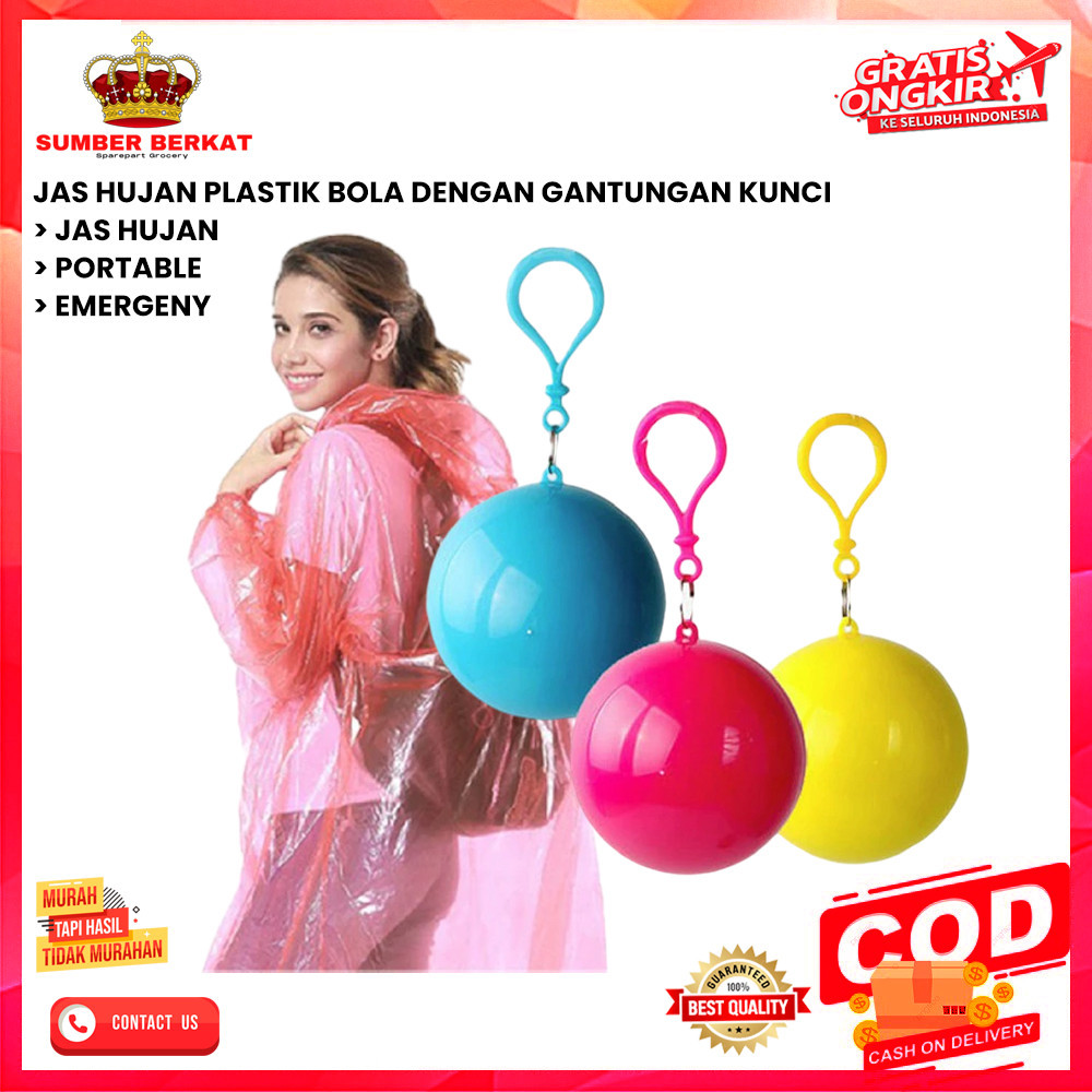 

JAS HUJAN PLASTIK BOLA DENGAN GANTUNGAN KUNCI -SB