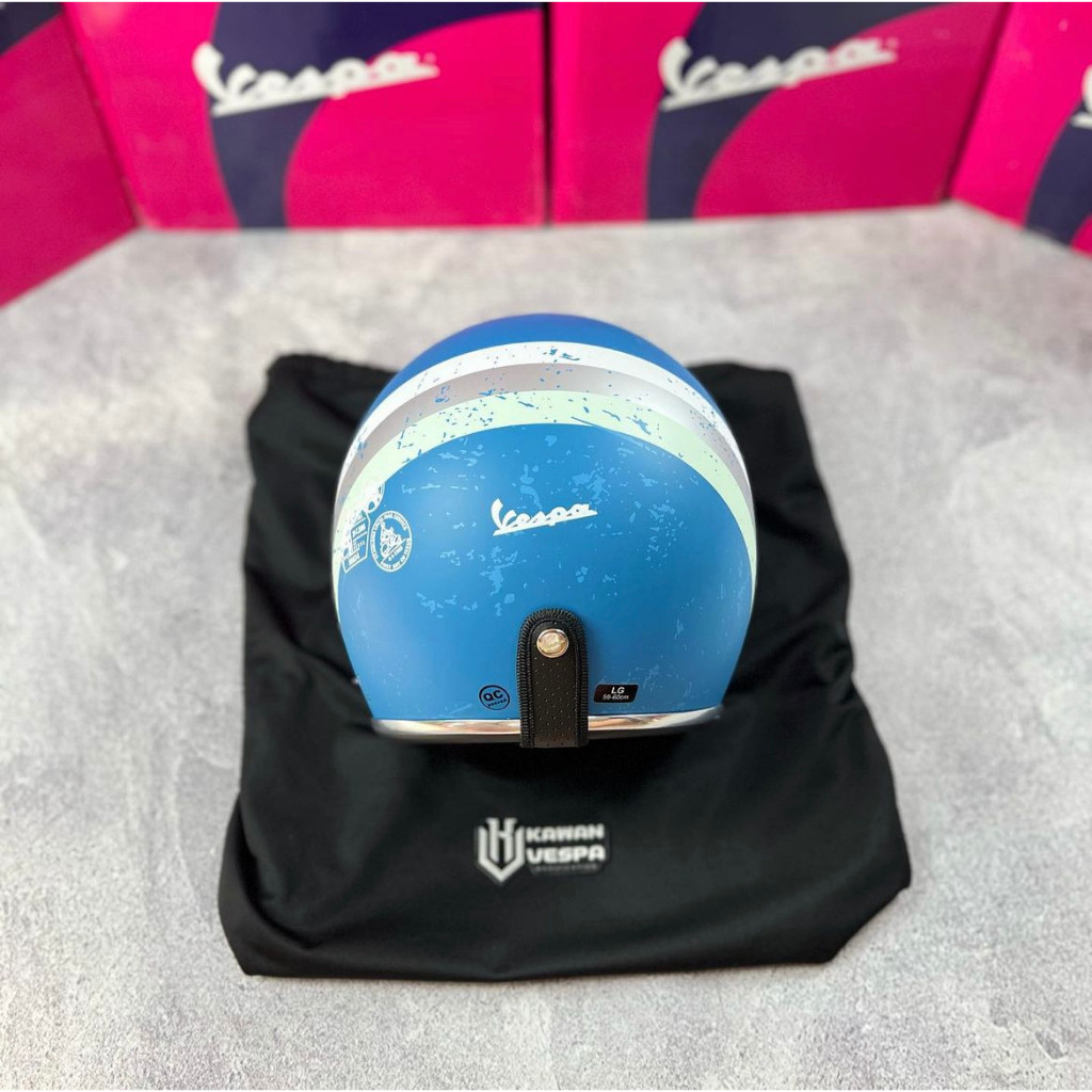 Helm Vespa Original HERITAGE AZZURO
