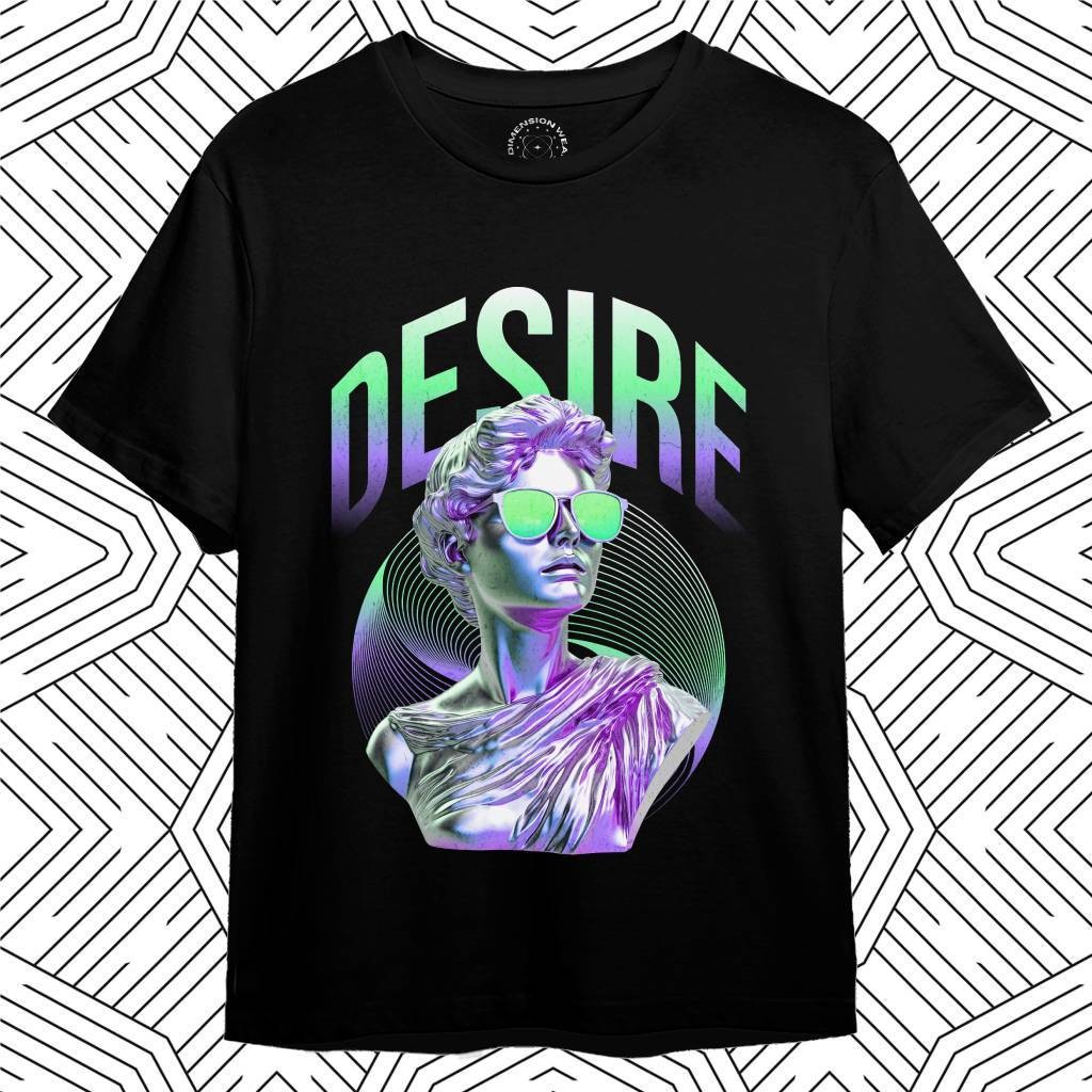 3DimensionWear - Kaos Distro Premium Original 3D Vaporwave Bust Aura - DM1259