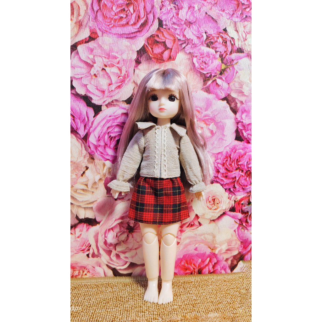 Kode Baju-107 BJD - Amara one set korea style Untuk BJD doll 30 cm (hanya satu set baju)