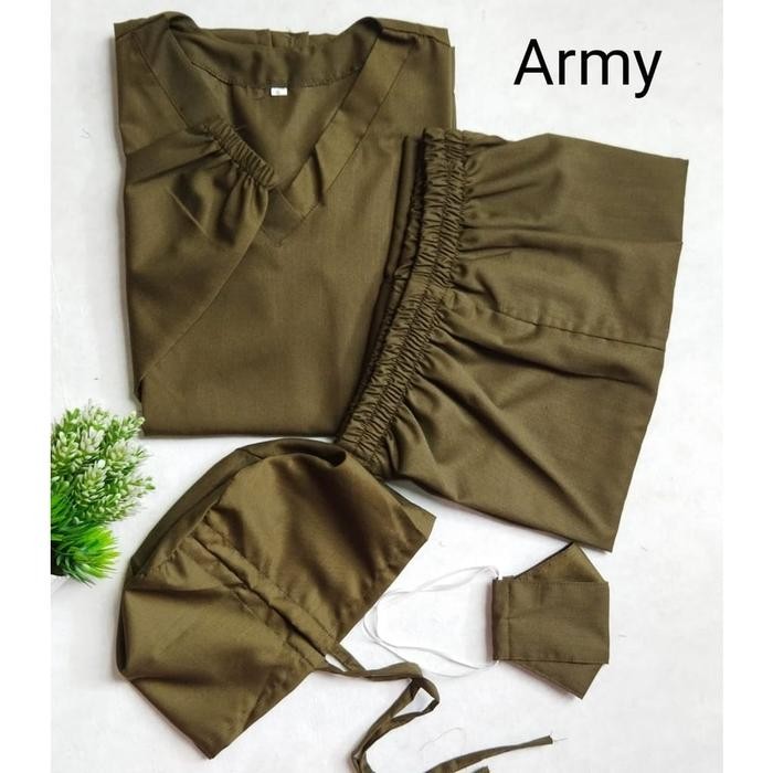 Baju Jaga Lengan Karet Toyobo Seragam Stenen Oka Wanita Katun Toyobo Rubber XL Workwear & Uniforms -