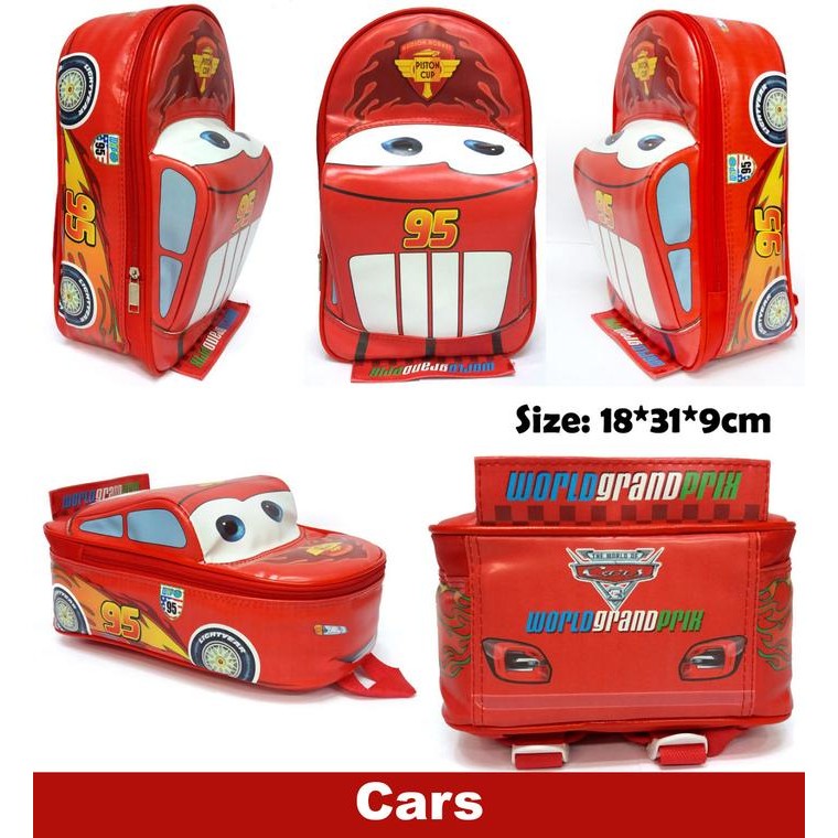 Tas Ransel Anak BALITA Bentuk Mobil CARS MCQUEEN