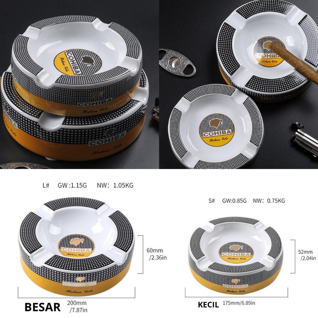 ASBAK / ASHTRAY PREMIUM COHIBA ROUND MANGKOK