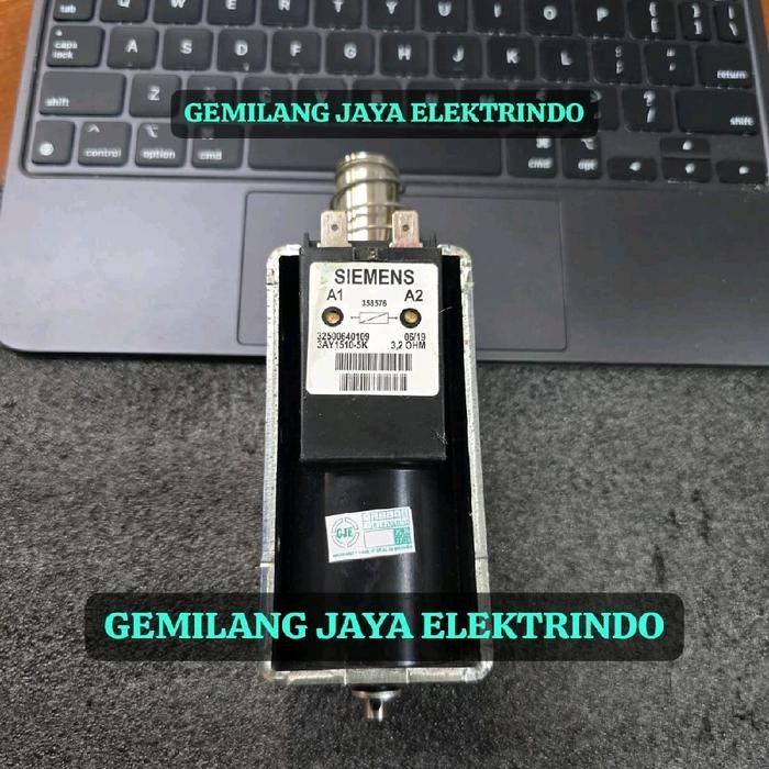 SIEMENS 3AY1510-5K 3,2 OHM SIEMENS CLOSING COIL / TRIPPING COIL OPERATING SOLENOID 24VDC UNTUK 3AE1 