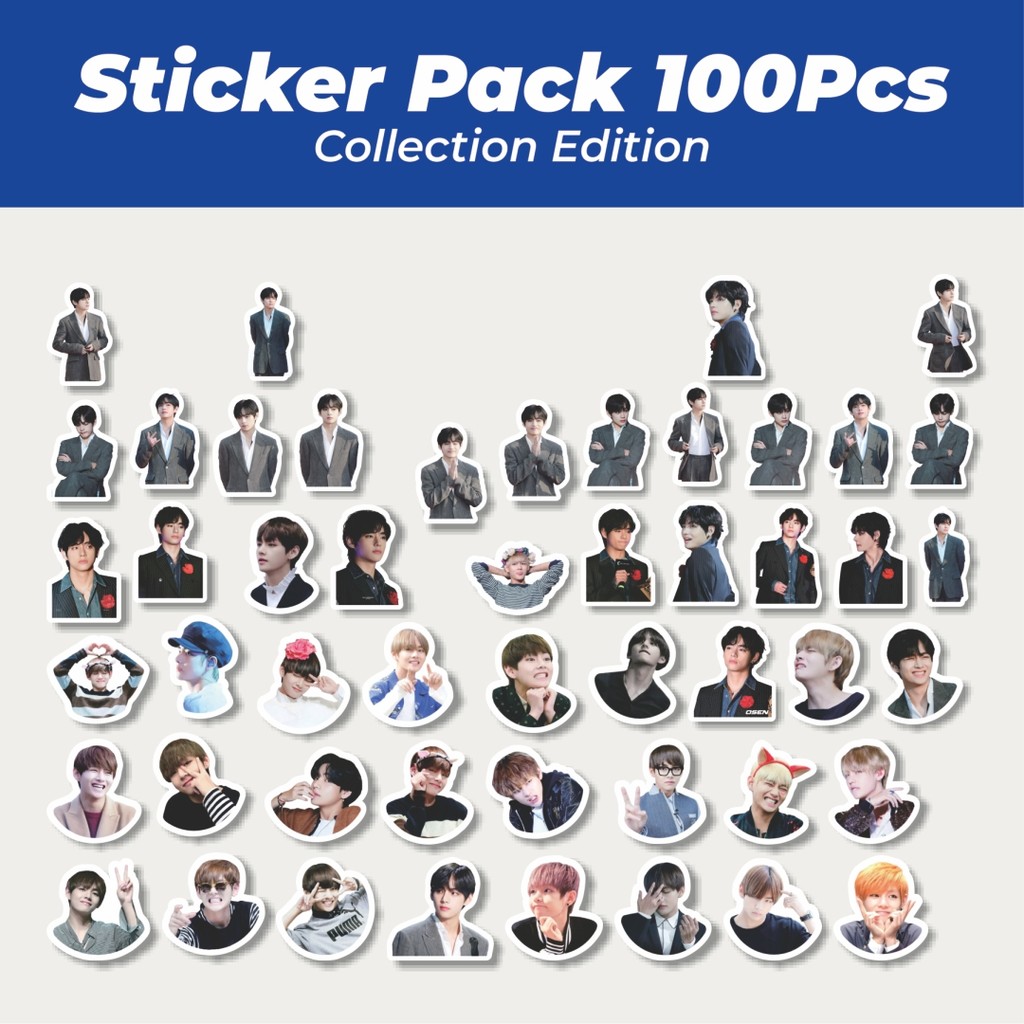 

Hot Bts3 - Taehyung Series 01 Lucu Anti Air Stikers Berperekat Waterproof Sticker Decal Buat Motor Helm Buku Journal Koper Casing HP Laptop Botol Minum
