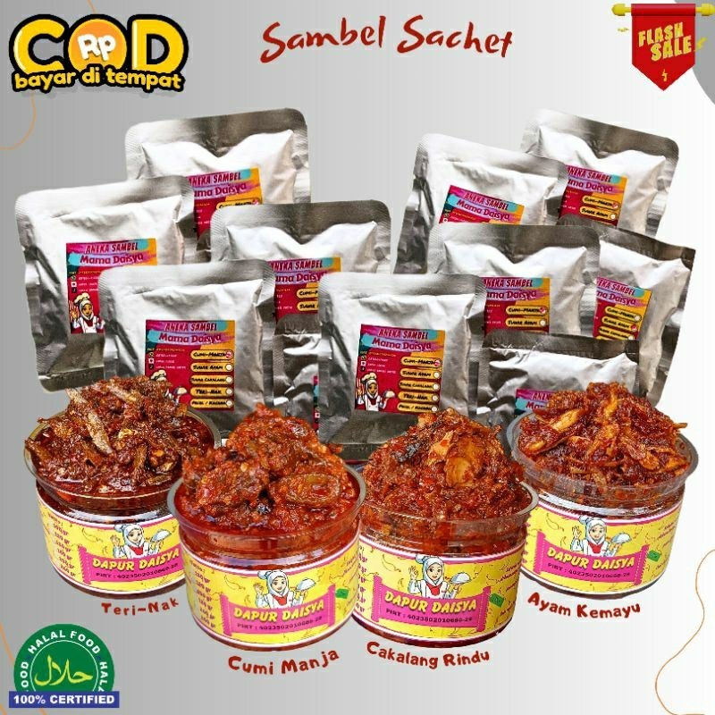 [SACHET] SAMBEL CUMI MANJA SAMBAL FRESH SOTONG ASIN SUWIR CAKALANG AYAM TUNA TONGKOL PECEL KACANG TE