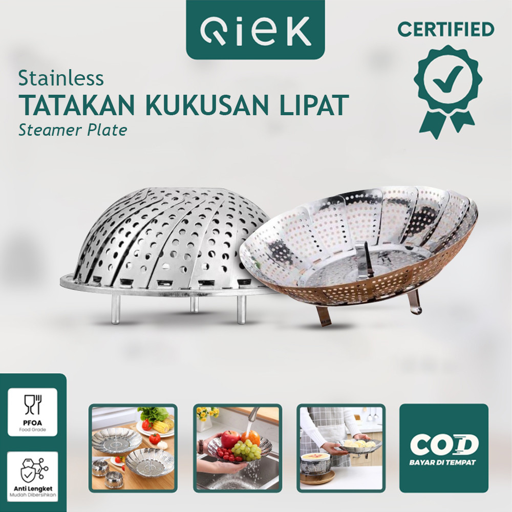 Qiek Alat Kukus Bentuk Bunga Alat Kukus Stainless Steel Alat Tatakan Kukus Bunga Kukusan Serbaguna