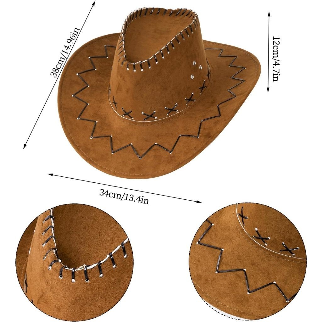 Topi Koboy / Topi Cowboy/Topi koboy Pria dan Wanita Amerika Laken Dewasa  T10 COD