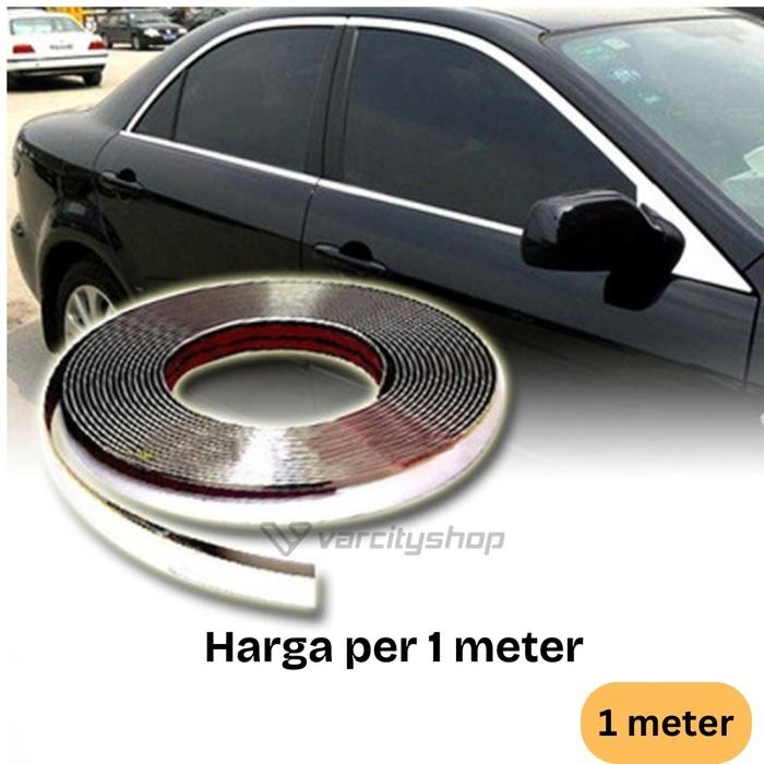 List Moulding Chrome 6mm Lis Silver List Jendela List Pintu Mobil