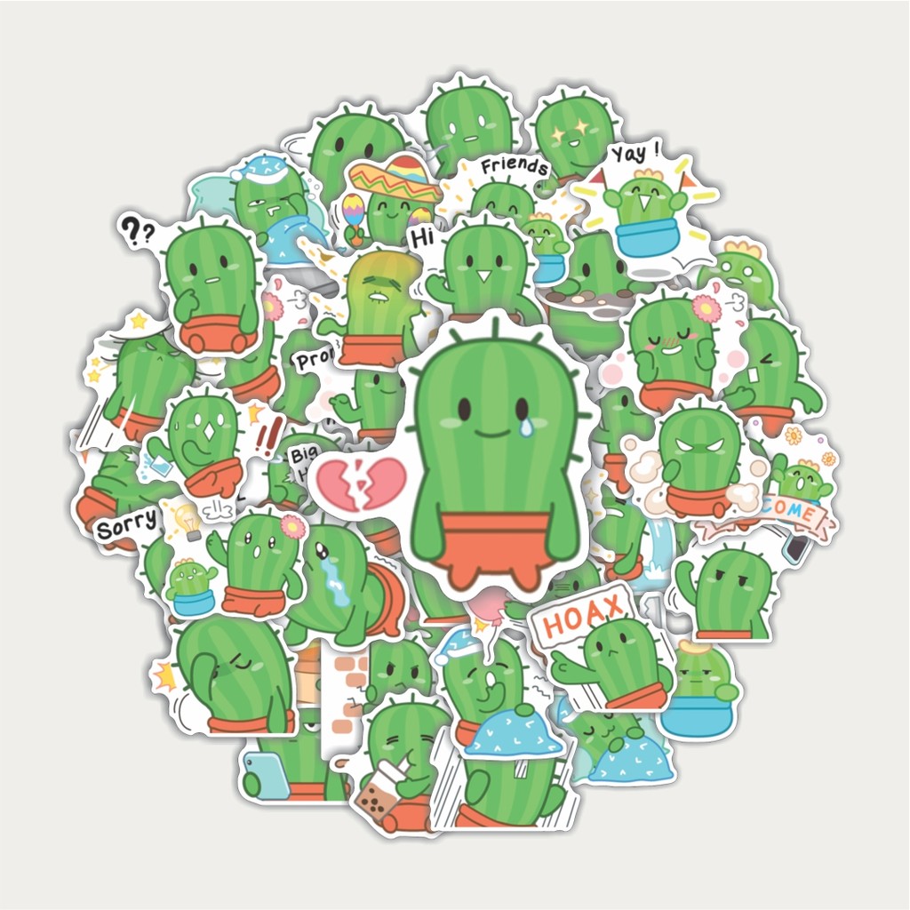 

Sticker Pack Stiker Poky Cactus | Sticker TUMBLR | Stiker LAPTOP KOPER HELM