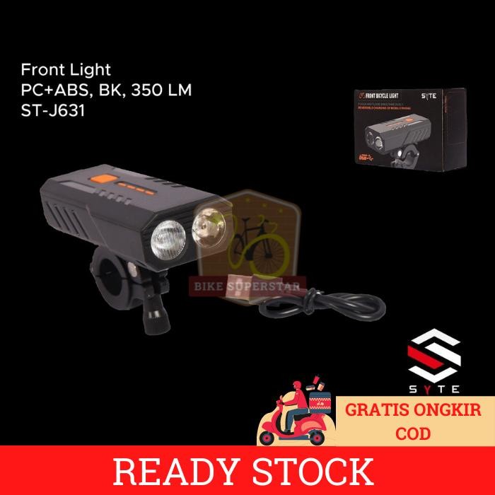 Lampu Depan Sepeda Syte ST-J631 350 Lumen Best Quality