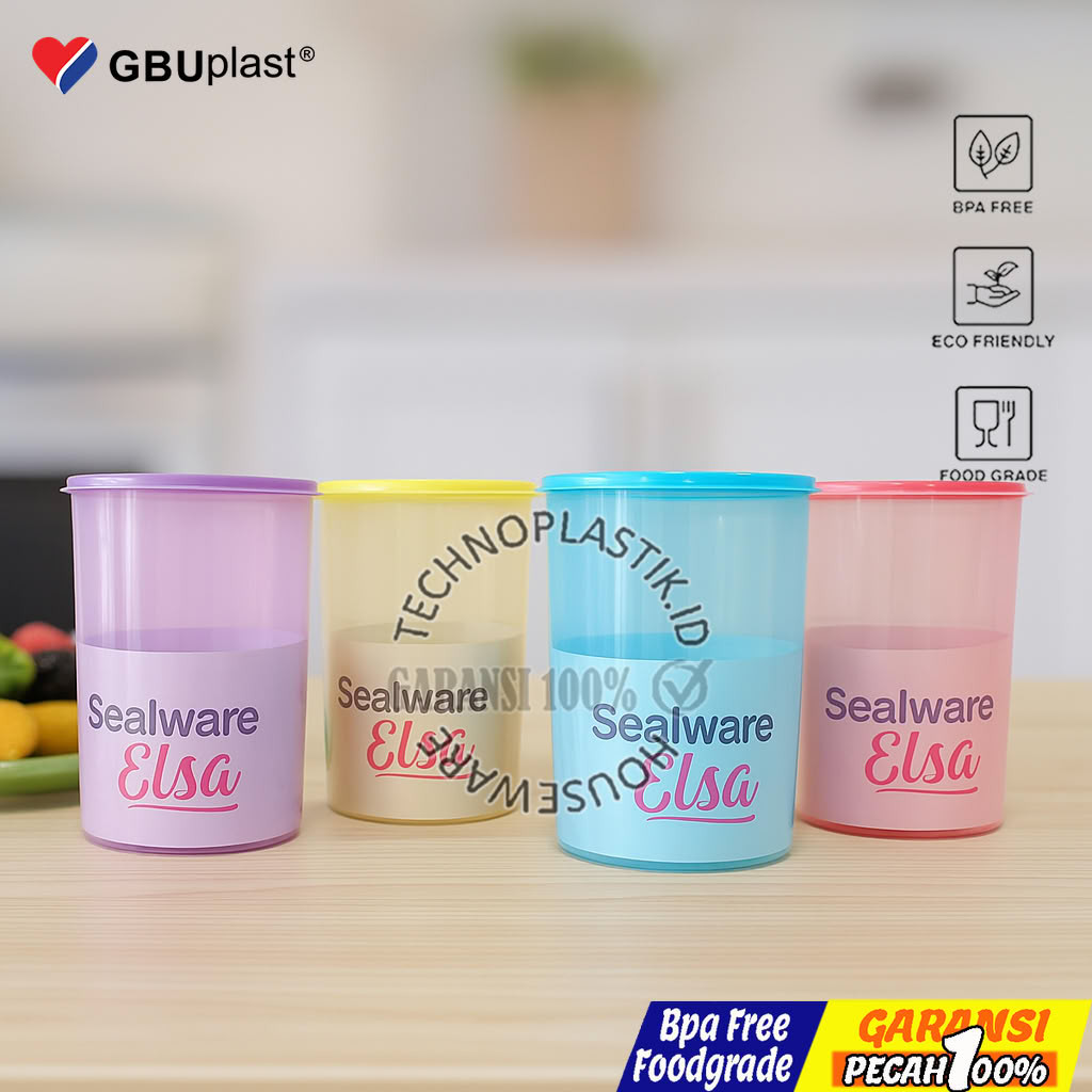 GBU Elsa Sealware XL 4000ml – Toples Bulat Kedap Udara Serbaguna Food Grade