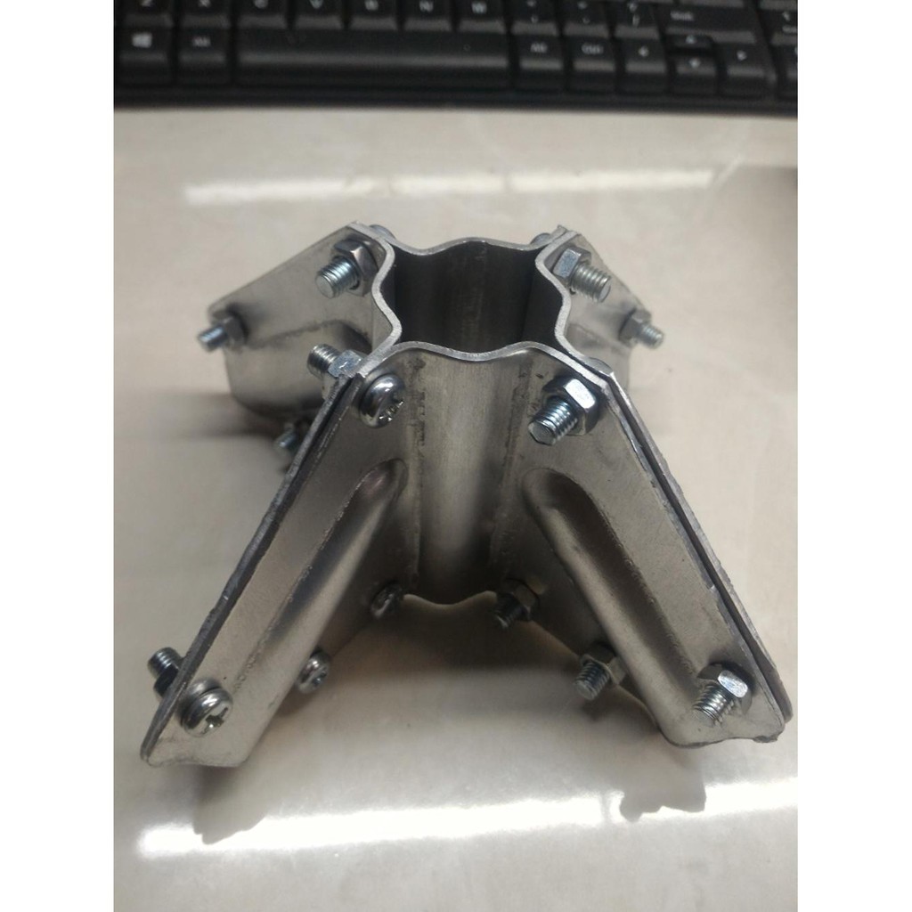 BRACKET RADIAL KUMIS ANTENA V2R PLAT PLUS BAUT (untuk ukuran pipa 1 inch)harga per biji