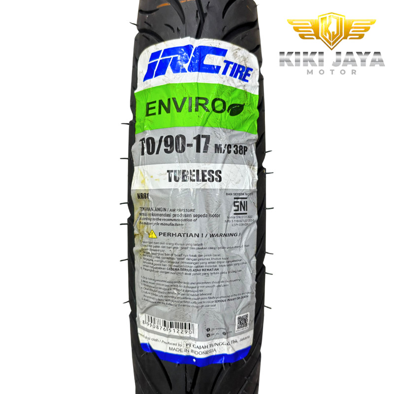 IRC ENVIRO 70/90-17 TL Ban Motor Tubless Supra X 125 Karisma Legenda Revo Vega R
