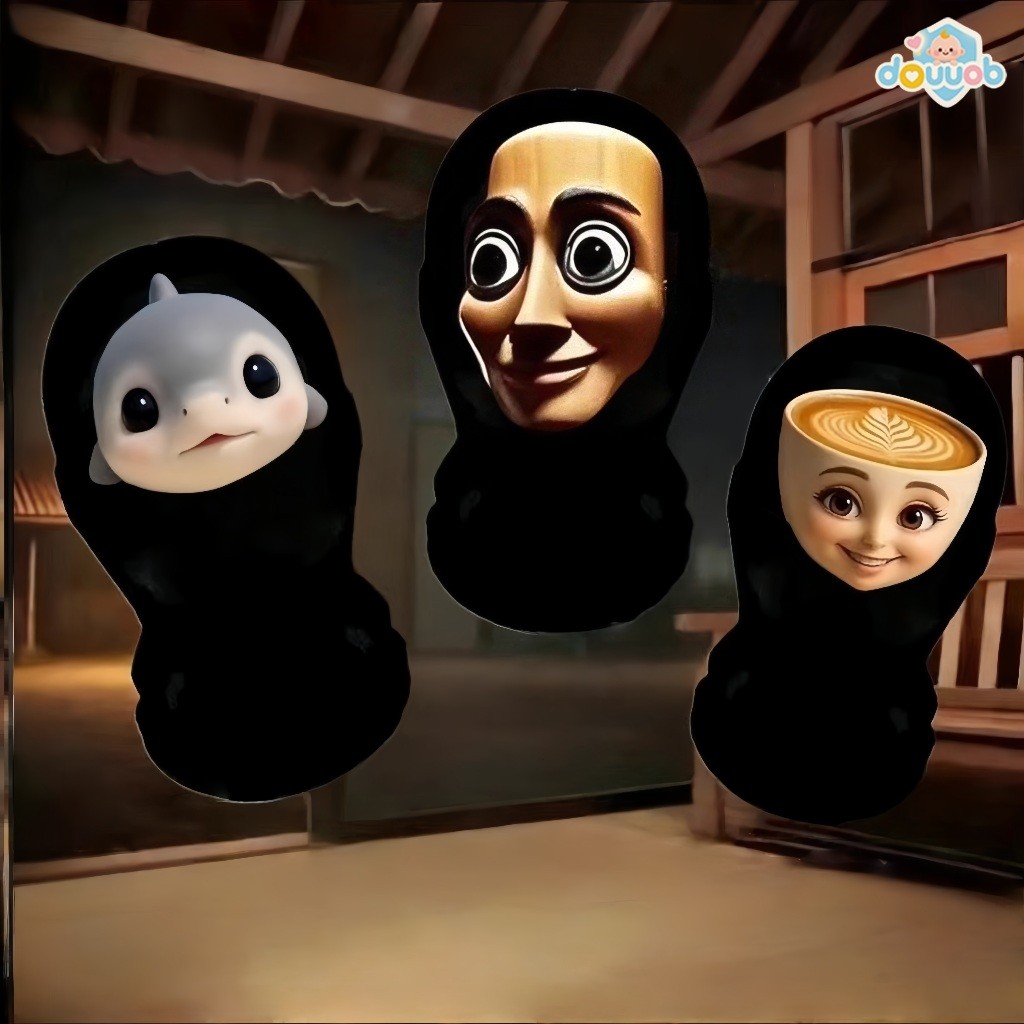 Tung Tung Tung Sahur/Masker Lucu/Masker Topeng Wajah/Buff Masker/Topeng 3d Cosplay Sepotong Jaring/M