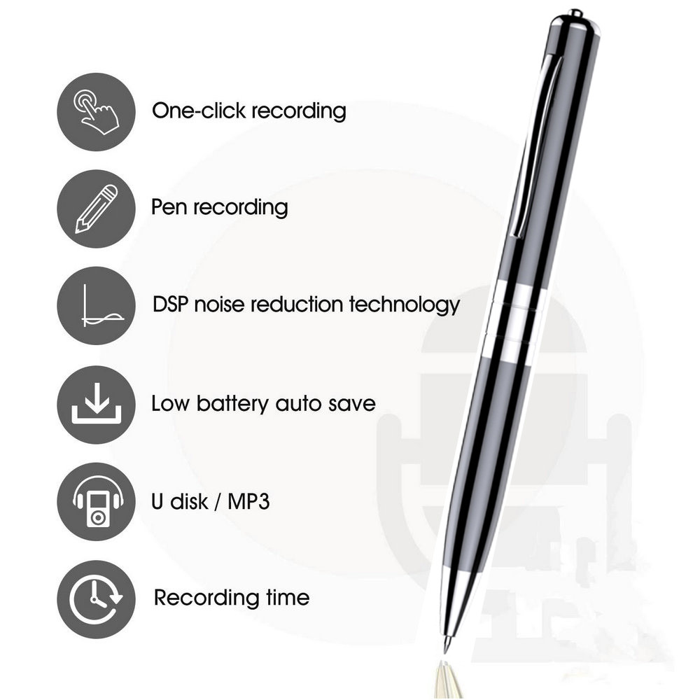 Professional Recording Pen Smart Noise Reduction Portable Voice Recorder Dictaphone Voice Activation