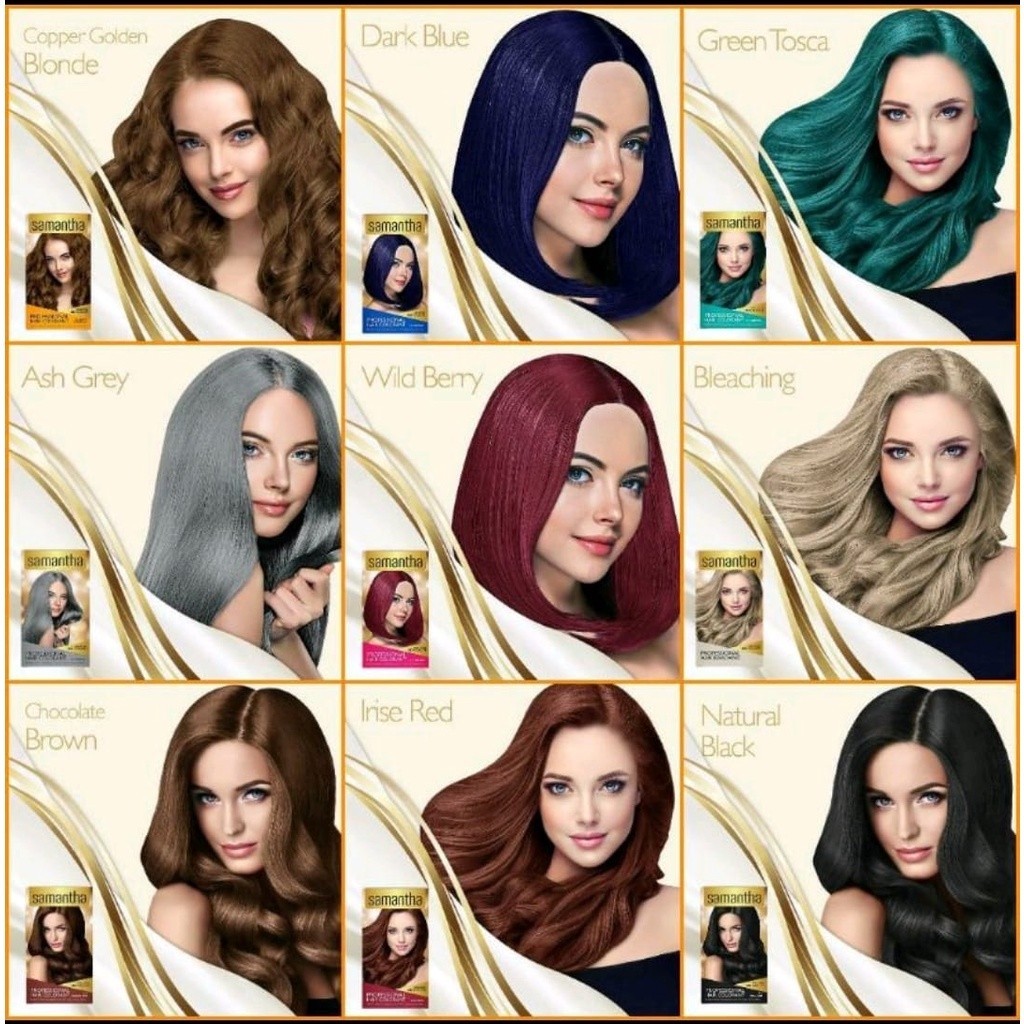 Samantha Professional Hair Colorant Pewarna Rambut / Semir Hair Color - AMY