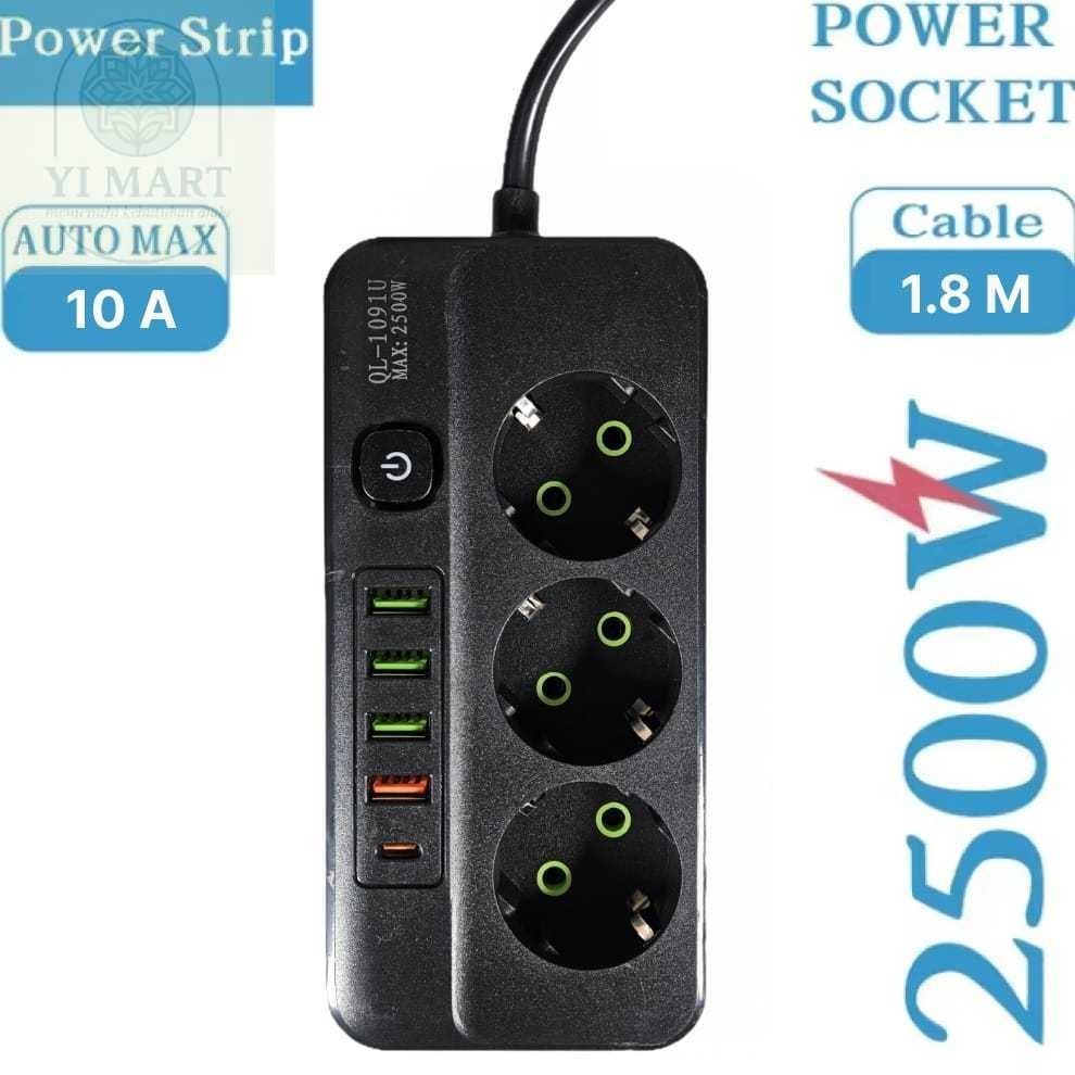 stop kontak berganda Pengisian daya nirkabel Charger Stop Kontak Usb Charger Elektrik Type C 2500w