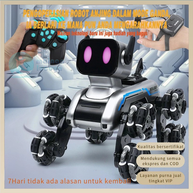 Mainan Remote Control Robot Anjing Pintar Musik - RC Gesture Stunt Mechanical Smart Dog Mainan Anak 
