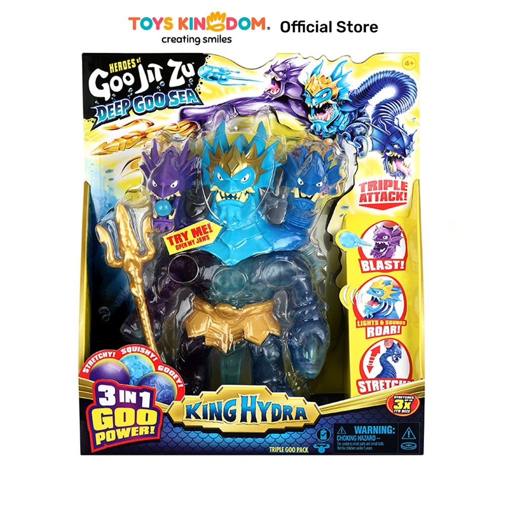 Toys Kingdom Goo Jit Zu Figure Deep Goo Sea King Hydra Triple Goo S9 Toys Kids Toy Action Figur Main