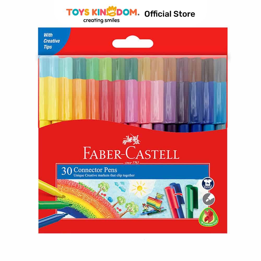Toys Kingdom Faber Castell Set 30 Pcs Spidol Connector 155051Dvdcb Alat Tulis Warna Warni Spidol War