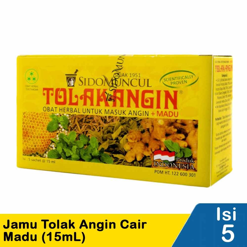 SIDO MUNCUL JAMU TOLAK ANGIN CAIR + MADU  5x15mL