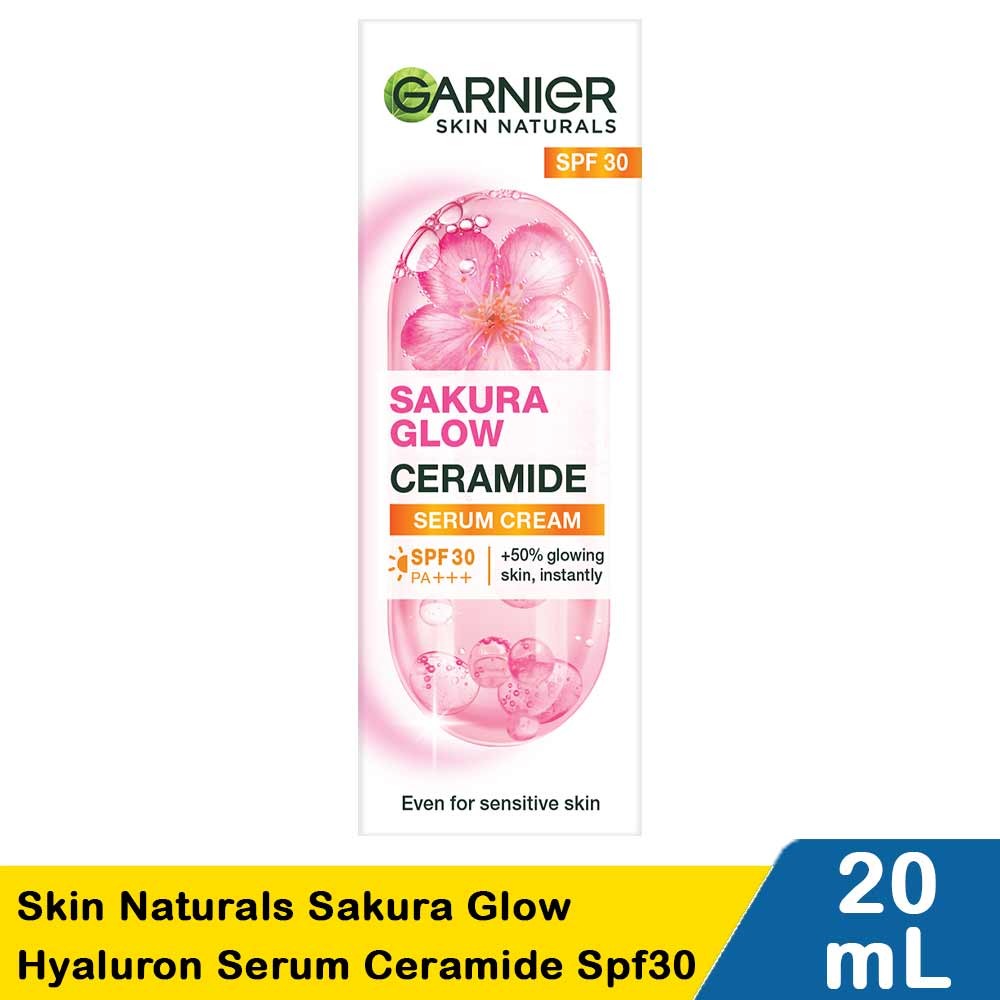 GARNIER SKIN NAT.SAKURA GLOW HYALURON SERUM CRM SPF30 20mL