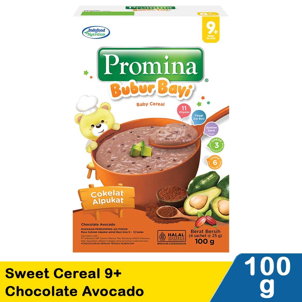 PROMINA SWEET CEREAL 9+ CHOCO.AVOCADO 100g